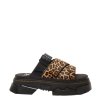 Sandały Dr. Martens MATTISON SLIDE Light Tan Mini Leopard Spot Hair On 41110200